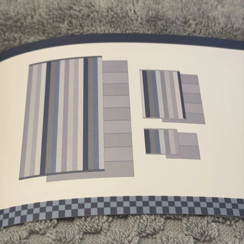 💥 6pc CARO HOME 100% Cotton Bath Towel Set - Blue/Grey